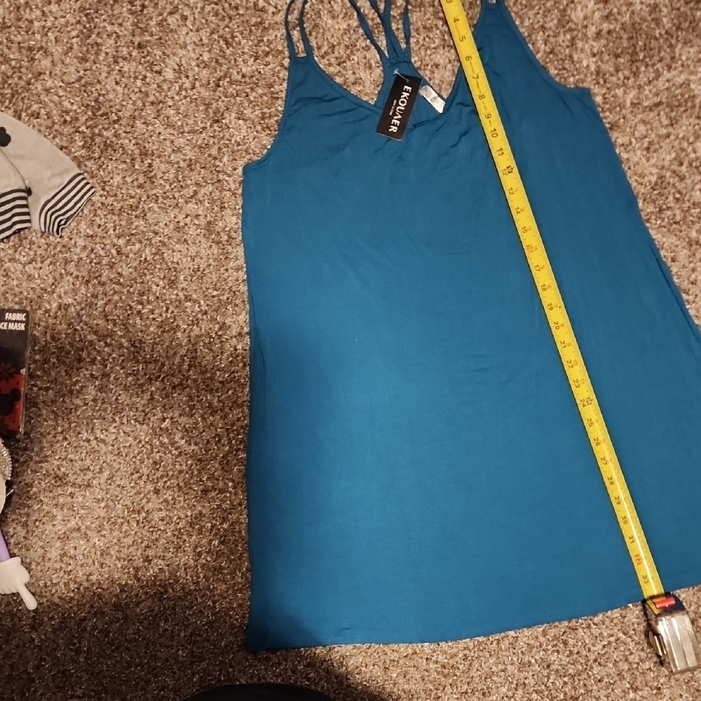 NWT Blue Backless Camisole Dress with Spaghetti Straps - Picture 3 of 6